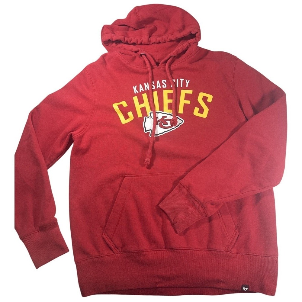 Kansas City Chiefs Hoodie NFL Team Apparel Fleece Sweatshirt '47 Men's S Red